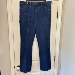 VTG Rustler Straight Leg Jeans Mens Size 38x32 Blue Dark Wash Denim 87620NV USA